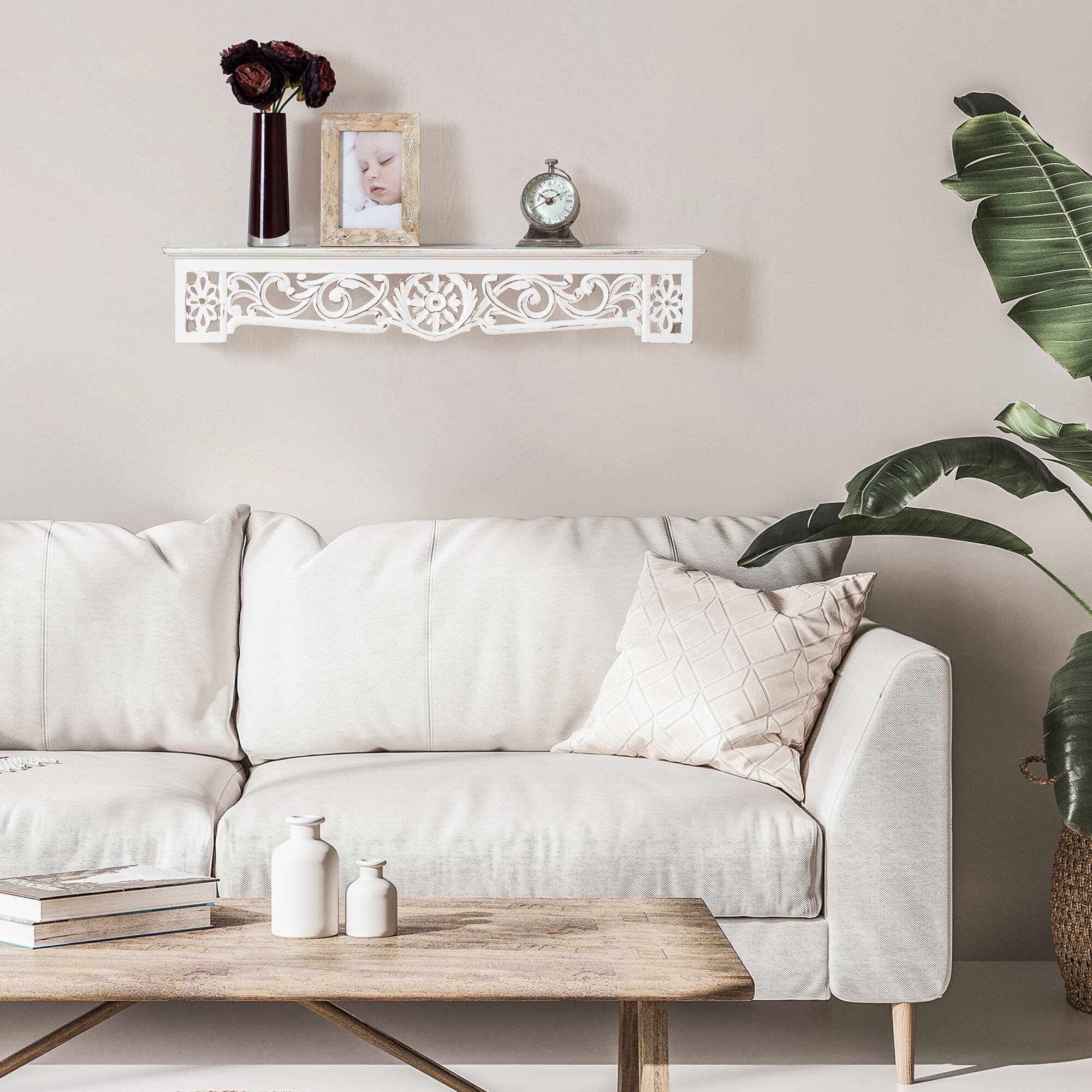 Habitat Morris 30" White Ledge Shelf